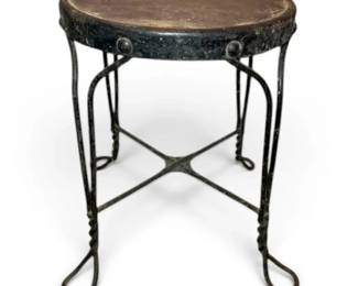 VictorianStyle Wrought Iron Ice Cream Parlor Stool