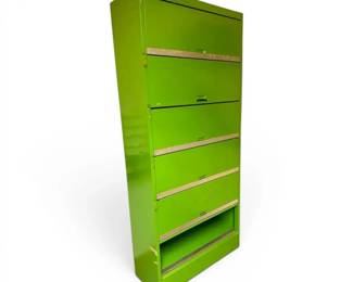 Lime Green Metal Storage Shelf