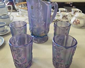 Fenton Pitcher & Tumblers