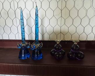 Two More Vintage Lucite Candleholders