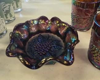 Vintage Carnival Glass Dish