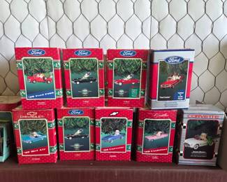 Vintage Enesco Vehicle Ornaments