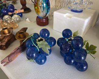 Vintage Lucite Grape Candleholders
