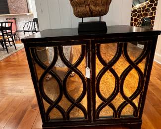 Vintage Hollywood Regency glam accent cabinet