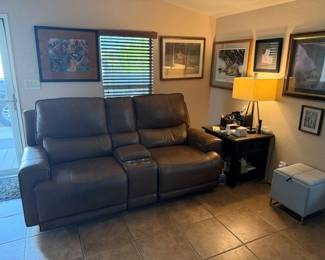 Real Leather Couch (Excellent Condition)