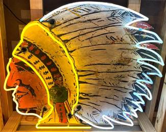 Native American Chief Neon Sign