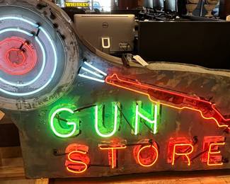 Gun Store Animated Neon Sign