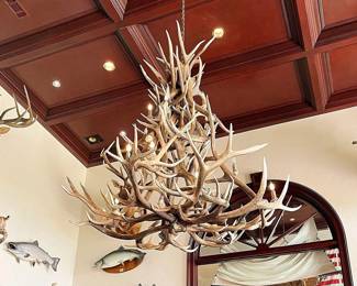 Elk Antler Chandelier - From the "Bob" Funk mansion in Oklahoma, City