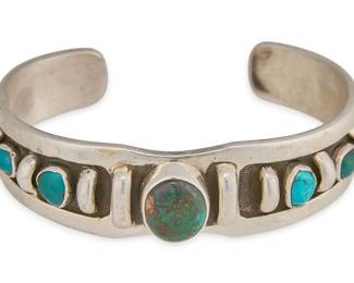 Julian Lovato, Kewa Sterling  Turquoise Cuff