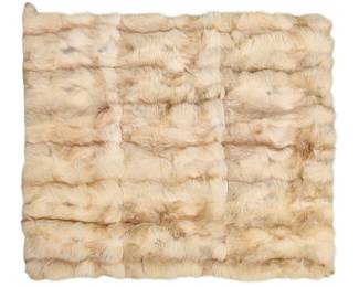 Fox fur pelt blanket  5 ft. 9 in. x 5 ft. 4 in.  - From the Bob Funk Estate