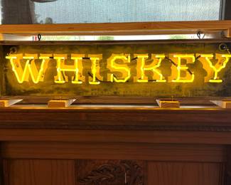 Whiskey neon sign