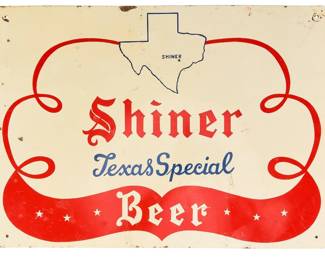 Vintage Shiner Beer Porcelain Sign