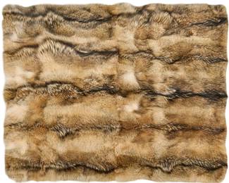 Fox fur pelt throw blanket  5 ft. 2 in. x 4 ft.  - From the Bob Funk estate