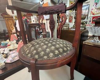 Rare corner parlor chair