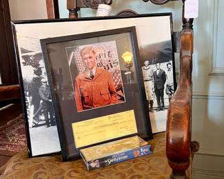 MORE OF THE CHARLES LINGBERGH COLLECTION INCLUDING A CHECK AUTOGRAPHED BY JAMES STEWART WHO PLAYED LINDBERGH IN THE MOVIE SPIRIT OF ST LOUIS