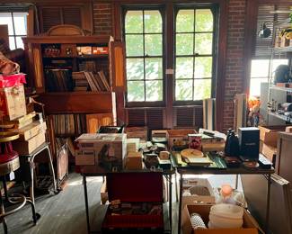 INDUSTRIAL STOOL, LP RECORDS AND OTHER ITEMS TOO NUMEROUS TO MENTION