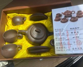 Chinese tea set in box