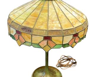 Early Slag glass lamp