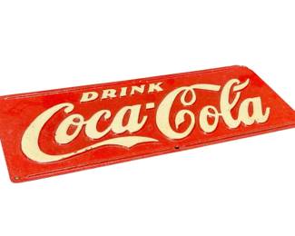 Early porcelain coke sign