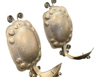 Early signed Roycroft copper wall sconces 