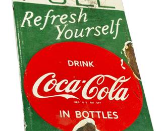 Early porcelain Coke door push