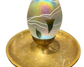 Buffalo art glass egg