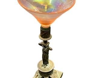 Tiffany artglass and bronze