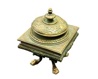 Tiffany bronze ink well