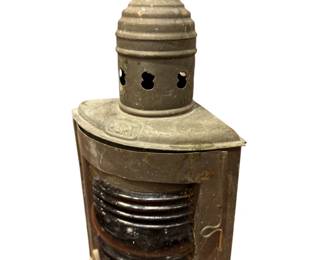 Early red globe railroad light