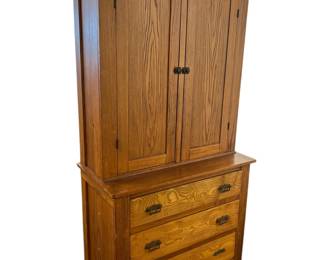 Early Chestnut stepback cupboard