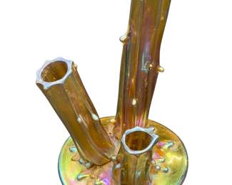 signed Murano glass stump vase
