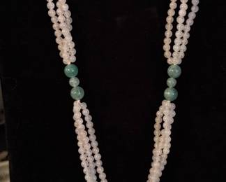 Quartz&Jade Antique necklace 