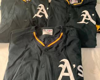 Lot 3 Three Vintage Oakland As Jerseys