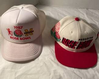 Two Vintage Rose Bowl Pasadena Snap Back Hats