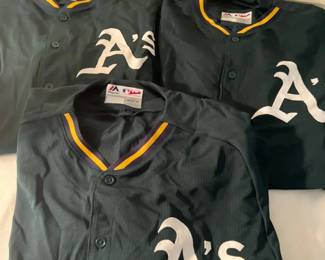 Lot 2 Vintage Oakland As Jerseys