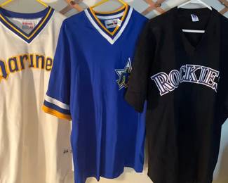 Two Mariners And One Rockies Jerseys