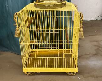 Decorative Gold Bird Cage / Vintage Bird Cage