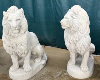 Pair of Decorative Lion Statues