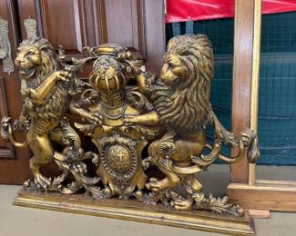 Decorative Lion Crest Wall Decor