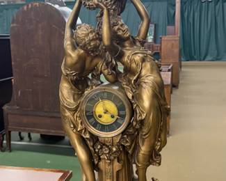  Ornate Gold Decorative Grandfather Clock / Stature Clock