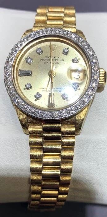 Presidential Gold and Diamond Rolex Watch