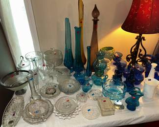 Swung vases, crystal and more