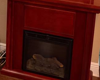Vintage electric fireplace with heater