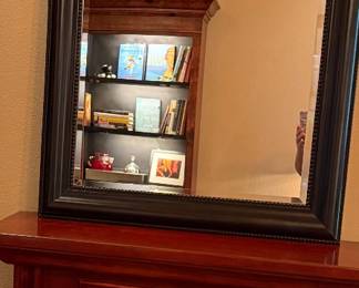 Vintage electric fireplace, large mirror