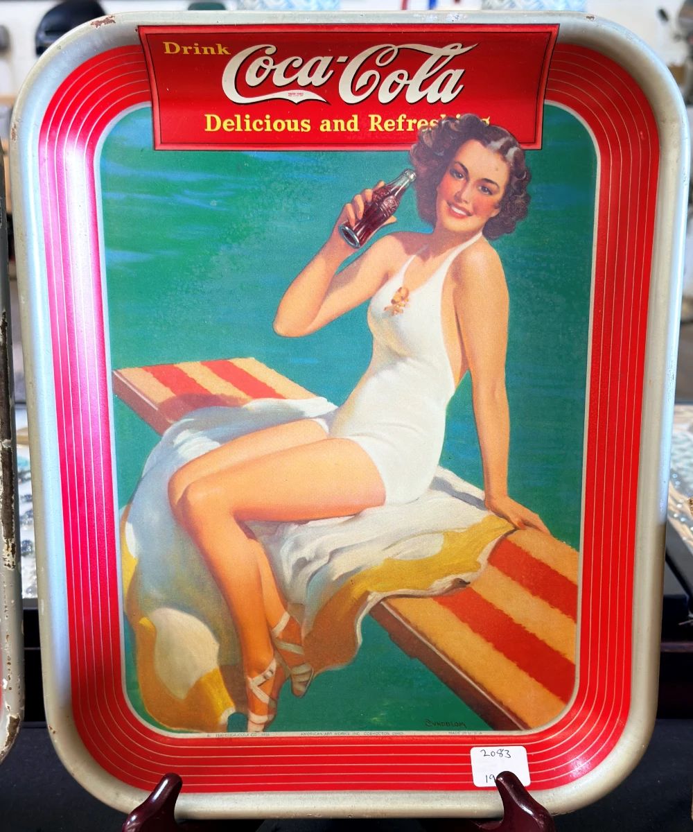 1939 Coca-Cola Beverage Tray Drink Coca-Cola Delicious and Refreshing