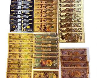 Gold Covered Collectible Notes - Not Legal Tender