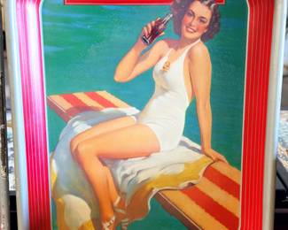 1939 Coca-Cola Beverage Tray Drink Coca-Cola Delicious and Refreshing