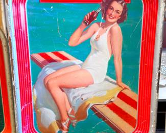 1939 Coca-Cola Beverage Tray Drink Coca-Cola Delicious and Refresh