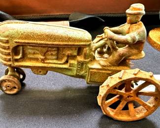 Cast Iron Tractor with Driver