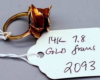 14k Gold Ring Scrap 7.8 Grams